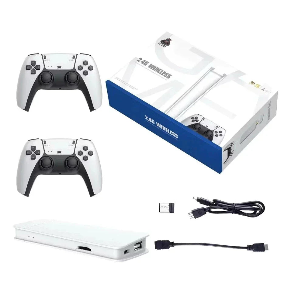 🔥 Mega Promo Console Game Stick M15 Pro 4K 3D 64GB 20mil jogos R36S K5 X12 - Branco 🔥