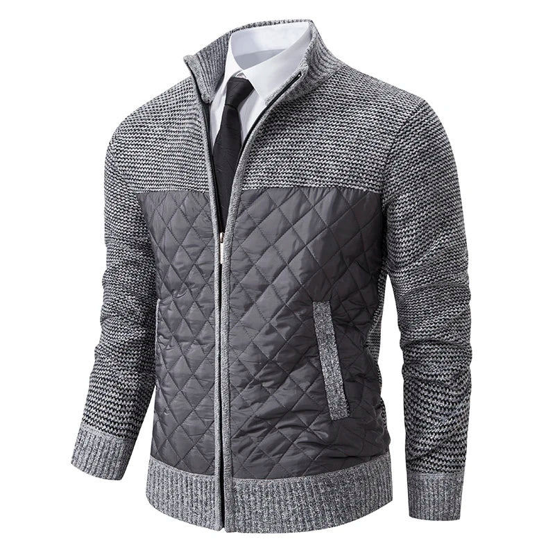 Jaqueta Masculina Patchwork - Cardigã Masculino - Outono/Inverno 2024