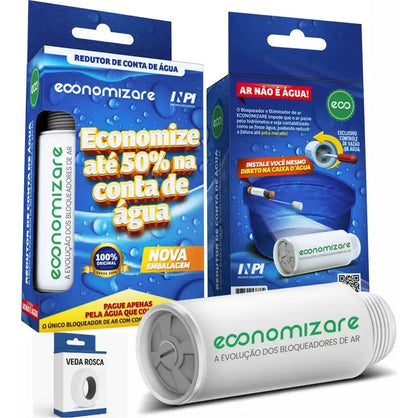 (Compre 1 Leve 2) Bloqueador De Ar Economizare - REDUZ Conta De Água 50% + Rosca de Brinde