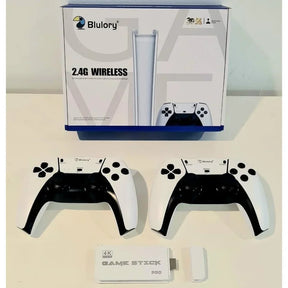 🔥 Mega Promo Console Game Stick M15 Pro 4K 3D 64GB 20mil jogos R36S K5 X12 - Branco 🔥