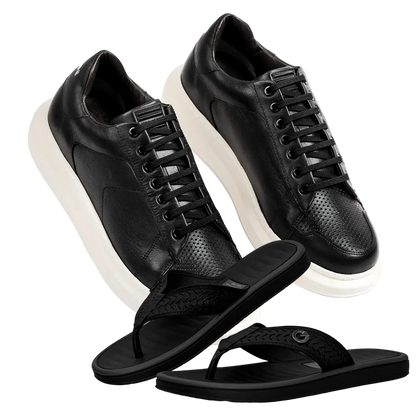 Kit Ferracini Sapatênis Ortopédico + Chinelo Massageador [Envio Nacional]