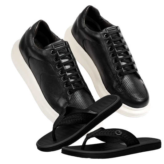 Kit Ferracini Sapatênis Ortopédico + Chinelo Massageador [Envio Nacional]