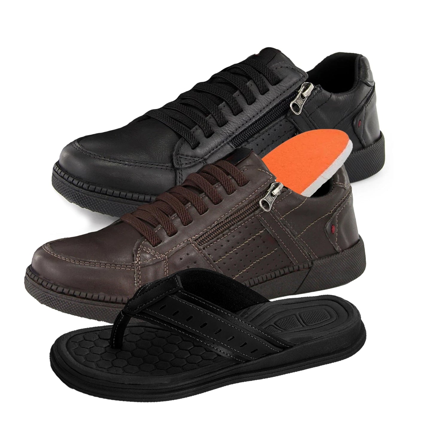 Kit Pegada Sapatênis Ortopédico + Chinelo Massageador [Envio Nacional]