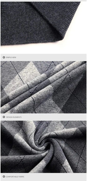Colete Xadrez Masculino de Lã - Estilo e Conforto