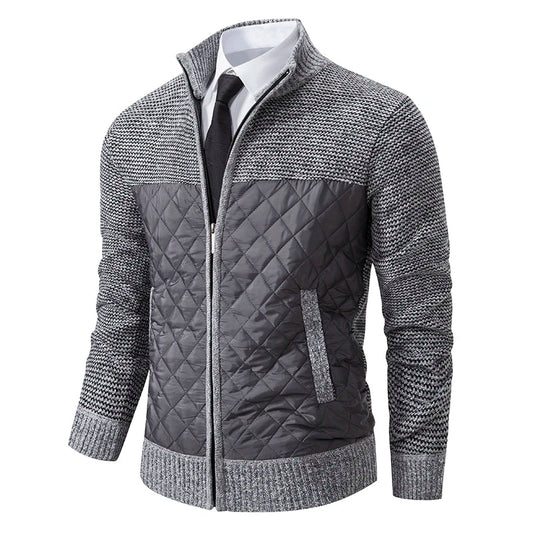 Jaqueta Masculina Patchwork - Cardigã Masculino - Outono/Inverno 2024