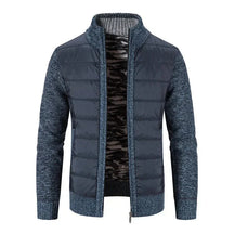 Jaqueta Puffer Masculina com Manga em Lã